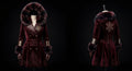 Frost Guardian Royal Velvet Burgundy Trench Coat – Ultra-Soft Cashmere Touch Med-RODO Luxury Armor (Grabacki Marcin)