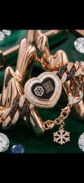 Frost Guardian Royal Heart Bracelet – Edelstahl Gold & Onyx Luxury Edition (Grabacki Marcin)