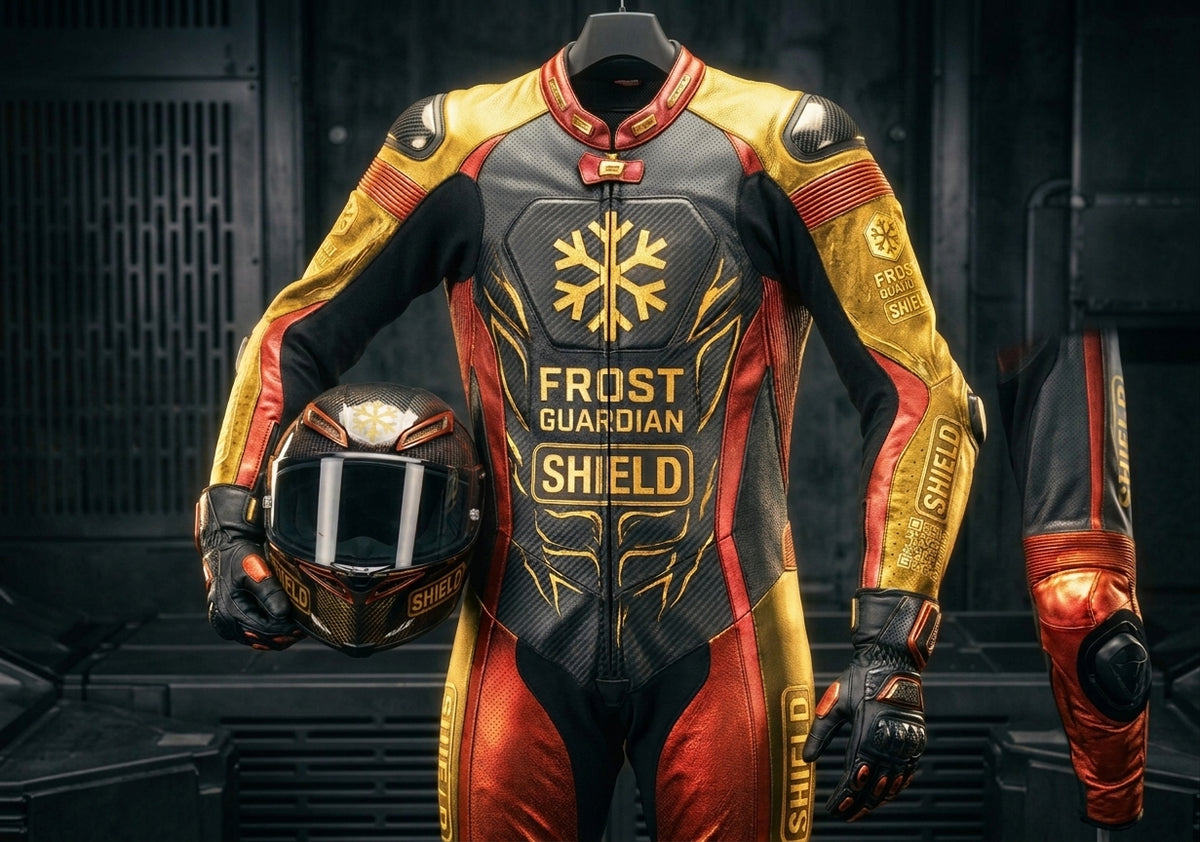 Frost Guardian Shield K9 Track Armor Jumpsuit – Premium Kangaroo Leather 3M Med-RODO Moto-GP Edition (Grabacki Marcin)