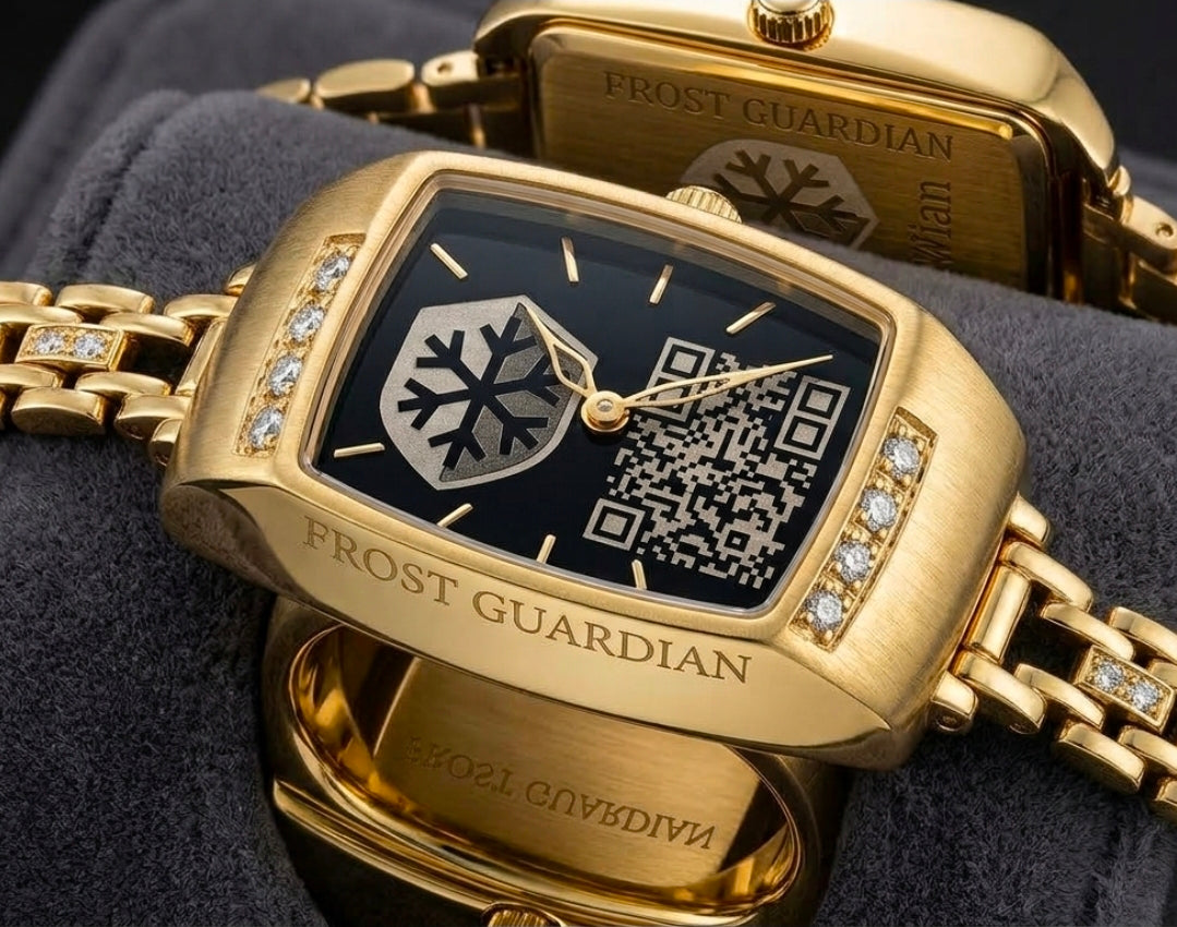 Frost Guardian Royal Diamond Chrono – Edelstahl Gold & Onyx Tonneau ICE Edition (Grabacki Marcin)