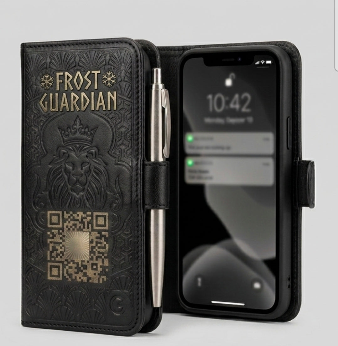 Frost Guardian Universal Wallet Case – Multi-Fit Genuine Leather ICE Armor (Grabacki Marcin)